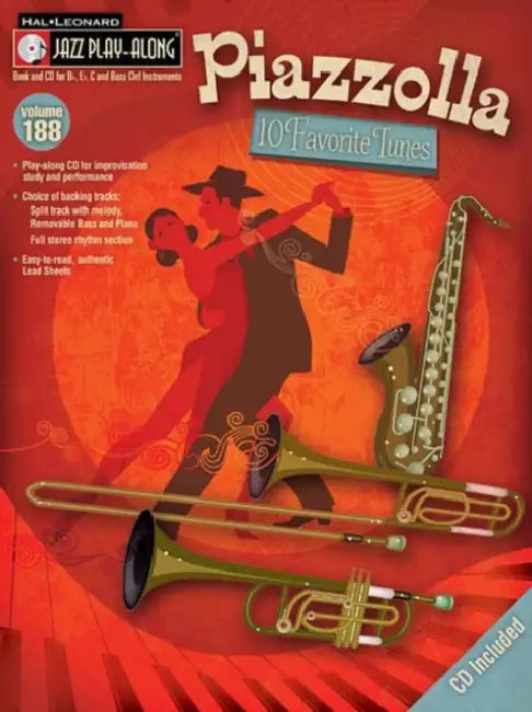 Piazzolla - Ten Favorite Tunes: Jazz Play-Along Series, Volume 188 (Book/Online Audio) by Astor Piazzolla