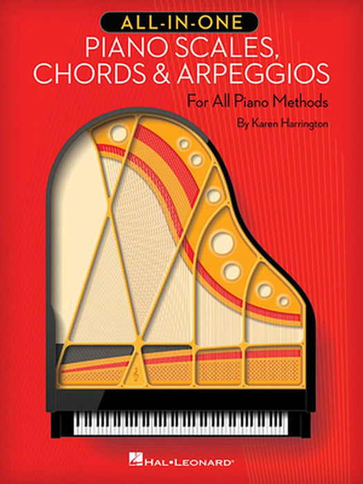 All-In-One Piano Scales, Chords & Arpeggios: For All Piano Methods by Karen Harrington