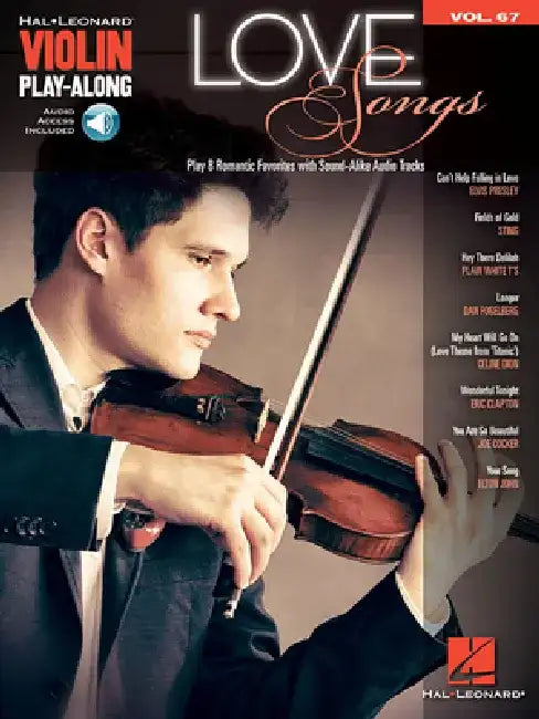 Love Songs: Violin Play-Along Volume 67 by Hal Leonard Corp