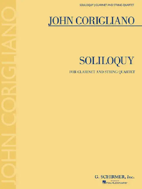 Soliloquy: For Clarinet and String Quartet by John Corigliano