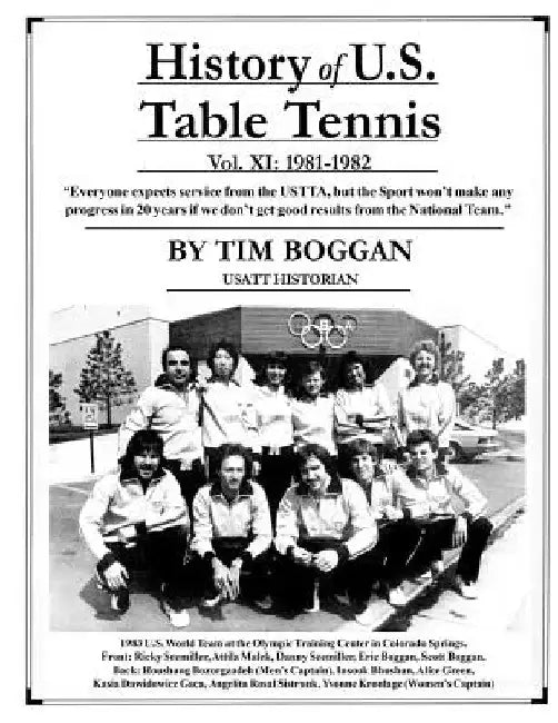 History of U.S. Table Tennis Volume 11 by Tim Boggan