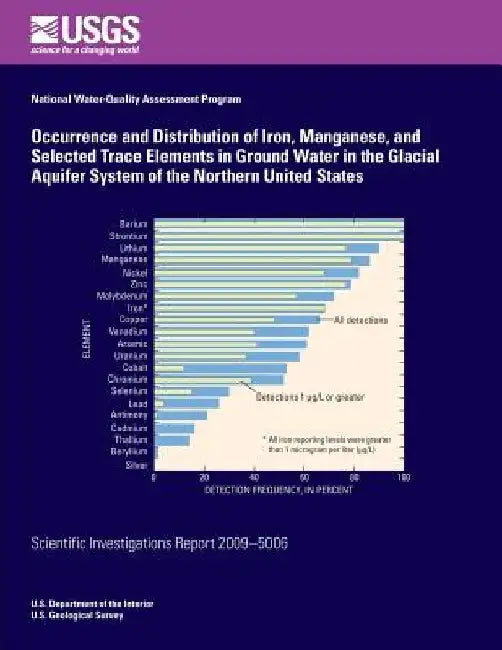 Occurrence and Distribution of Iron, Manganese, and Selected Trace Elements in Ground Water in the Glacial Aquifer System of the Northern United State by U. S. Department of the Interior