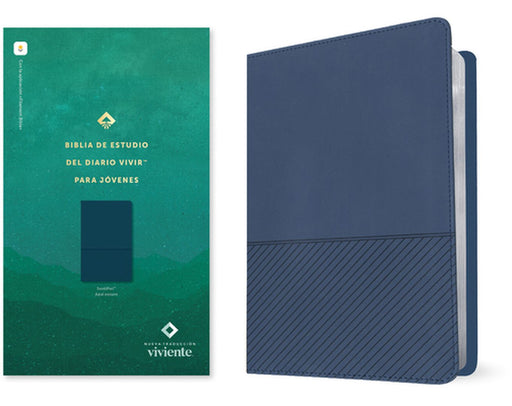 Biblia de Estudio del Diario Vivir Para Jóvenes Ntv (Sentipiel, Azul Oscuro, Letra Roja, Habilitada Para Filament) by Tyndale