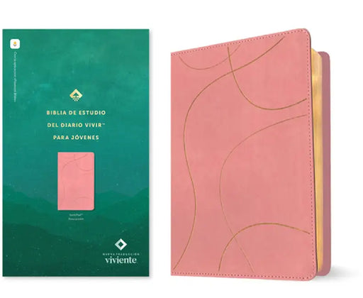 Biblia de Estudio del Diario Vivir Para Jóvenes Ntv (Sentipiel, Rosa Pastel, Letra Roja, Habilitada Para Filament) by Tyndale