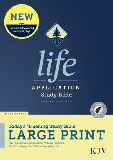 KJV Life Application Study Bible, Third Edition, Large Print (Hardcover, Indexed, Red Letter) by Tyndale