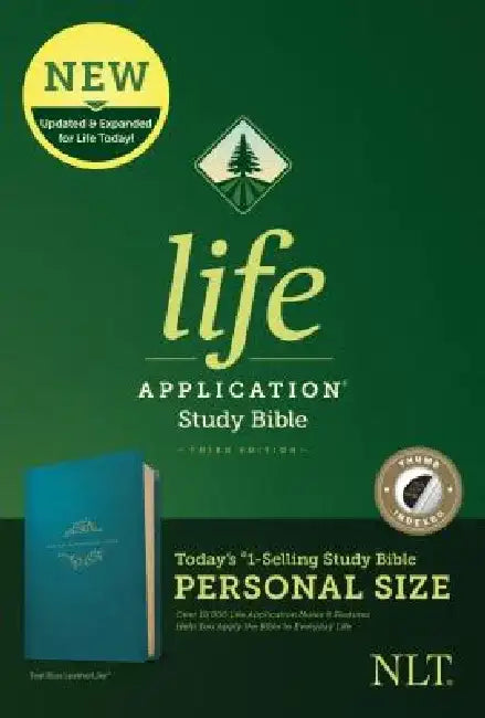 NLT Life Application Study Bible, Third Edition, Personal Size (Leatherlike, Teal Blue, Indexed) by New Living Translation