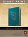 Holy Bible, Giant Print NLT (Red Letter, Leatherlike, Teal Blue) by Tyndale