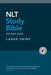 NLT Study Bible Large Print (Red Letter, Hardcover, Indexed) by Tyndale