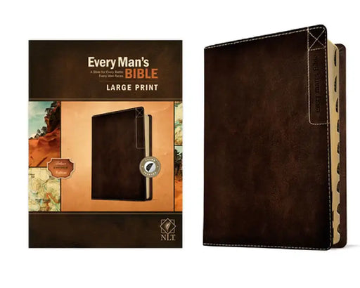 Every Man's Bible Nlt Large Print Deluxe Explorer Edition (Leatherlike Rustic Brown Indexe by Arterburn