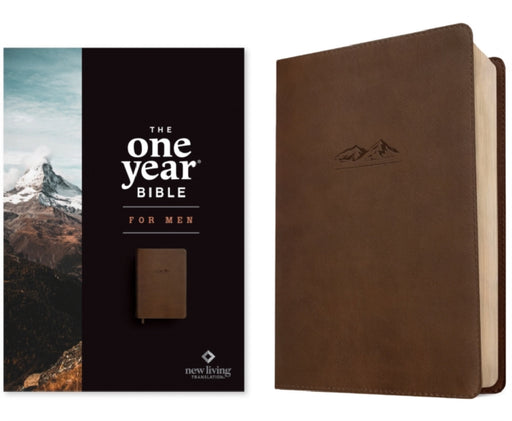 NLT the One Year Bible for Men (Leatherlike, Rustic Brown Mountain) by New Living Translation, Tyndale, Ed Stephen Arterburn M.
