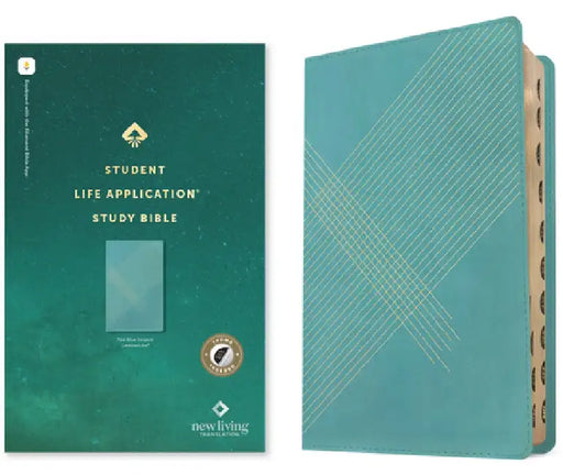 NLT Student Life Application Study Bible, Filament Enabled (Leatherlike, Teal Blue Striped, Indexed, Red Letter) by Tyndale