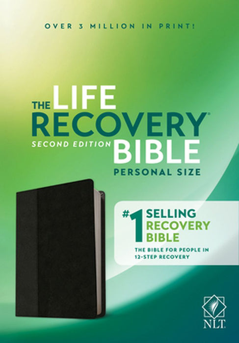 NLT Life Recovery Bible, Second Edition, Personal Size (Leatherlike, Black/Onyx) by Stephen Arterburn