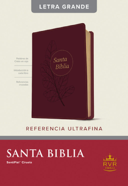 Santa Biblia Rvr60, Edición de Referencia Ultrafina, Letra Grande (Sentipiel, Ciruela, Índice, Letra Roja) by Tyndale Bible
