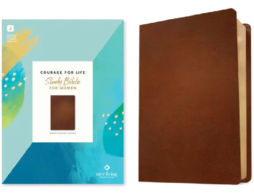 NLT Courage for Life Study Bible for Women, Filament-Enabled Edition (Genuine Leather, Brown) by Tyndale