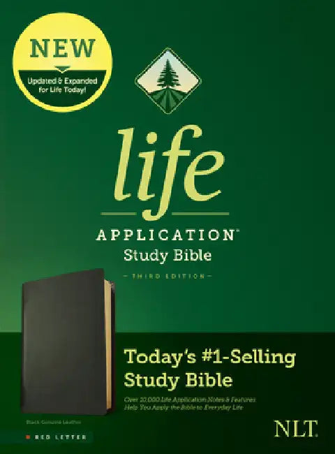 NLT Life Application Study Bible, Third Edition (Genuine Leather, Black, Red Letter) by New Living Translation