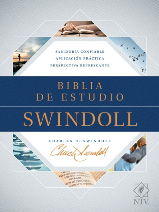 Biblia de Estudio Swindoll Ntv (Sentipiel, Café/Azul/Turquesa, Índice) by Tyndale