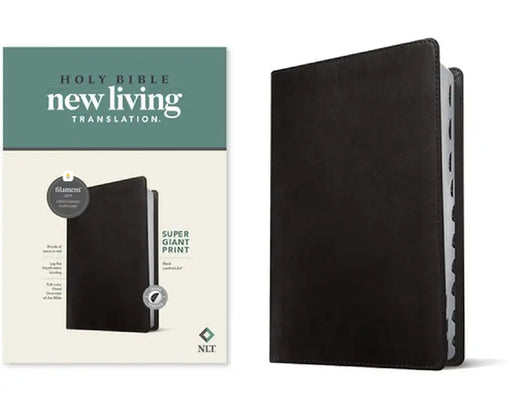 NLT Super Giant Print Bible, Filament Enabled Edition (Red Letter, Leatherlike, Black, Indexed) by Tyndale