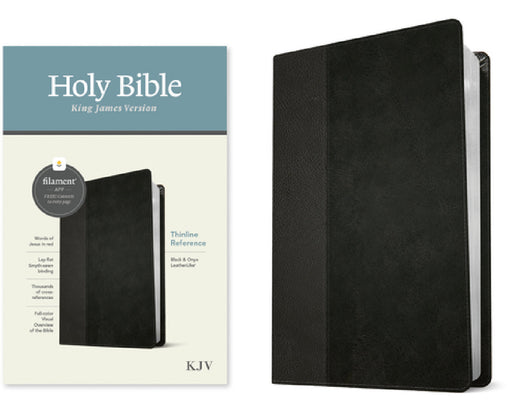 KJV Thinline Reference Bible, Filament Enabled (Leatherlike, Black/Onyx, Red Letter) by Tyndale