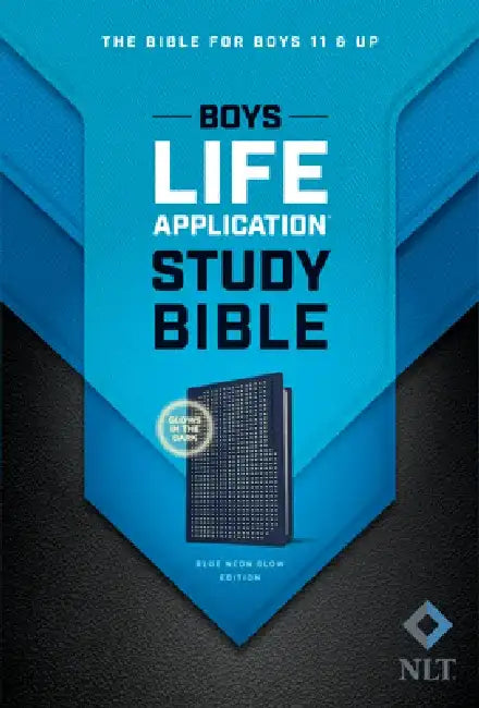 NLT Boys Life Application Study Bible, Tutone (Leatherlike, Blue/Neon/Glow) by New Living Translation