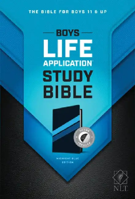 NLT Boys Life Application Study Bible, Tutone (Leatherlike, Midnight Blue, Indexed) by New Living Translation