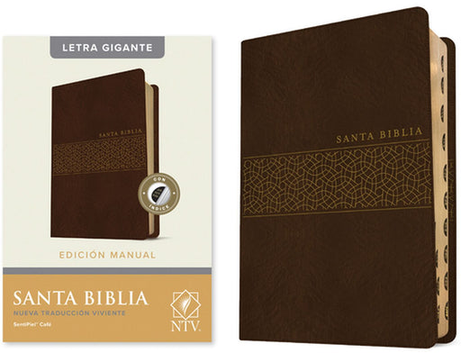Santa Biblia Ntv, Edición Manual, Letra Gigante (Letra Roja, Sentipiel, Café, Índice) by Tyndale