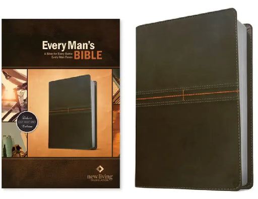 Every Man's Bible NLT (Leatherlike, East-West Grey) by Stephen Arterburn