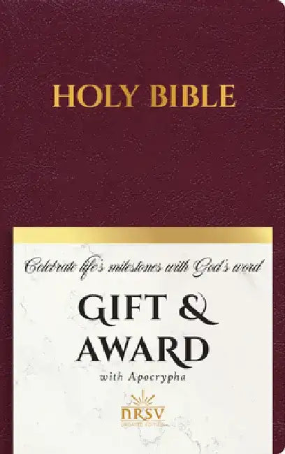 NRSV Updated Edition Gift & Award Bible with Apocrypha (Imitation Leather, Burgundy) by National Council of Churches