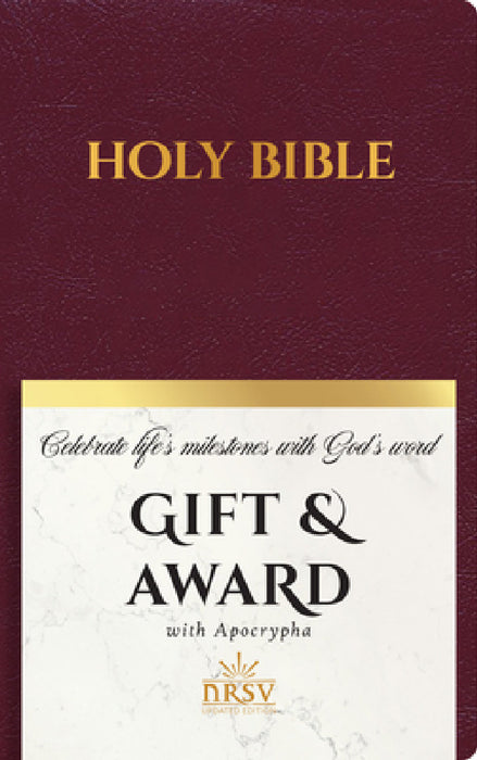 NRSV Updated Edition Gift & Award Bible with Apocrypha (Imitation Leather, Burgundy) by National Council of Churches