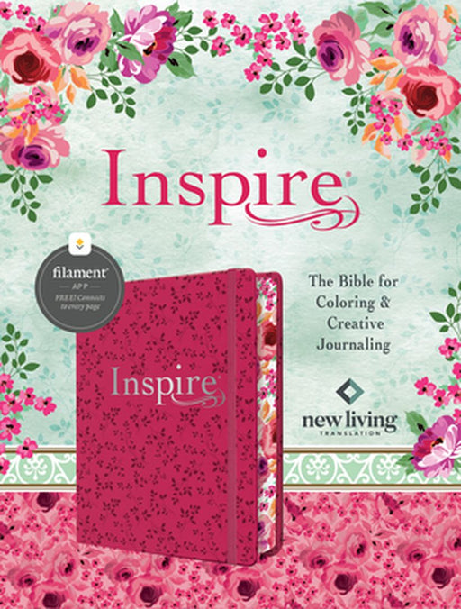 Inspire Bible Nlt, Filament Enabled Edition (Hardcover Leatherlike, Pink Peony): The Bible for Coloring & Creative Journaling by Tyndale