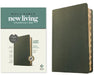 NLT Large Print Thinline Reference Bible, Filament Enabled Edition (Red Letter, Genuine Leather, Olive Green, Indexed) by Tyndale