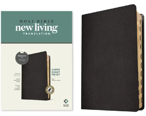 NLT Super Giant Print Bible, Filament Enabled (Genuine Leather, Black, Indexed, Red Letter) by New Living Translation