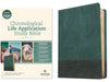 NLT Chronological Life Application Study Bible, Second Edition (Leatherlike, Slate Blue Leaf) by Tyndale