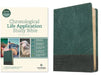 NLT Chronological Life Application Study Bible, Second Edition (Leatherlike, Slate Blue Leaf) by Tyndale