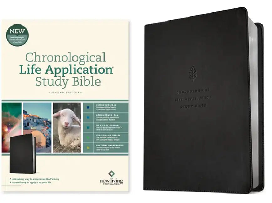 NLT Chronological Life Application Study Bible, Second Edition (Leatherlike, Ebony Leaf) by New Living Translation