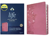 KJV Life Application Study Bible, Third Edition, Large Print (Red Letter, Leatherlike, Peony Pink, Indexed) by Tyndale