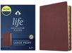 KJV Life Application Study Bible, Third Edition, Large Print (Genuine Leather, Burgundy, Indexed, Red Letter) by Tyndale