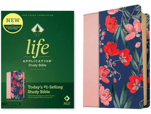 NLT Life Application Study Bible, Third Edition (Red Letter, Leatherlike, Pink Evening Bloom) by Tyndale