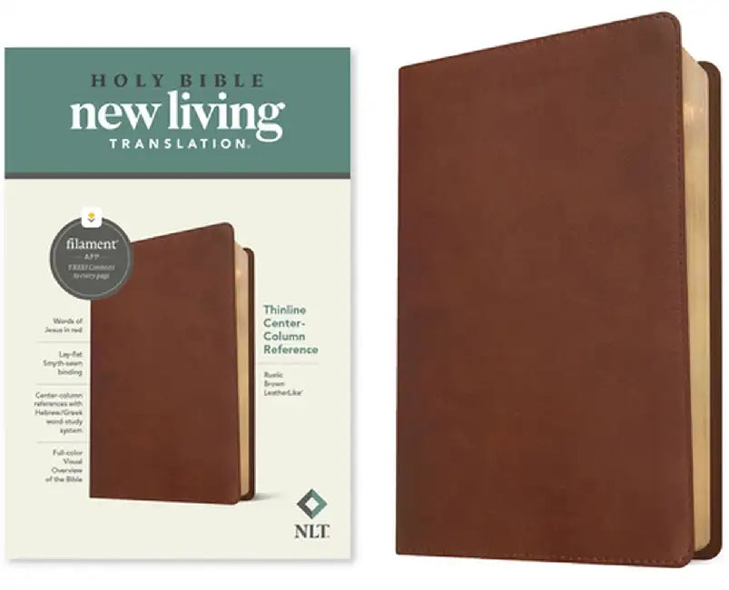 NLT Thinline Center-Column Reference Bible Filament-Enabled Edition (Red Letter Leatherlike by Tyndale