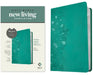 NLT Thinline Center-Column Reference Bible, Filament-Enabled Edition (Red Letter, Leatherlike, Peony Rich Teal) by Tyndale