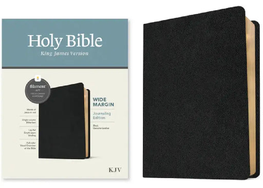 KJV Wide Margin Bible, Filament Enabled Edition (Red Letter, Genuine Leather, Black) by Tyndale