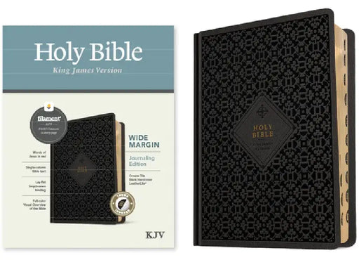 KJV Wide Margin Bible, Filament Enabled Edition (Red Letter, Hardcover Leatherlike, Ornate Tile Black, Indexed) by Tyndale