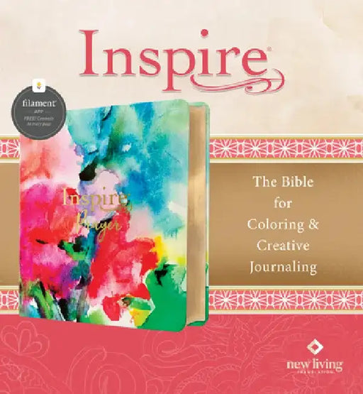 Inspire Prayer Bible NLT (Leatherlike, Joyful Colors with Gold Foil Accents, Filament Enabled): The Bible for Coloring & Creative Journaling by Tyndale