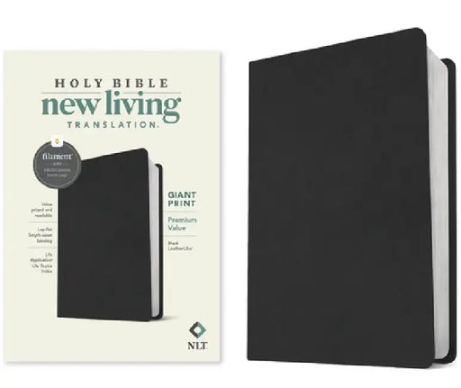 NLT Giant Print Premium Value Bible, Filament-Enabled Edition (Leatherlike, Black) by Tyndale