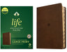 NLT Life Application Study Bible, Third Edition, Large Print (Leatherlike, Rustic Brown Leaf, Indexed, Red Letter) by Tyndale