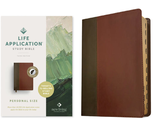 NLT Life Application Study Bible, Third Edition, Personal Size (Leatherlike, Brown/Mahogany, Indexed, Red Letter) by New Living Translation, Tyndale