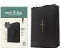 NLT Compact Giant Print Zipper Bible, Filament Enabled (Leatherlike, Black Cross, Red Letter) by Tyndale