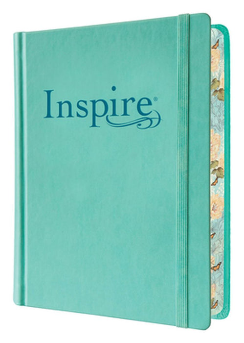 Inspire Bible NLT (Hardcover Leatherlike, Aquamarine, Filament Enabled): The Bible for Coloring & Creative Journaling by Tyndale