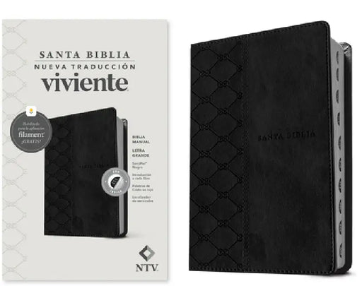 Biblia Manual Ntv, Letra Grande Con Filament (Sentipiel, Negro, Índice, Letra Roja) by Tyndale