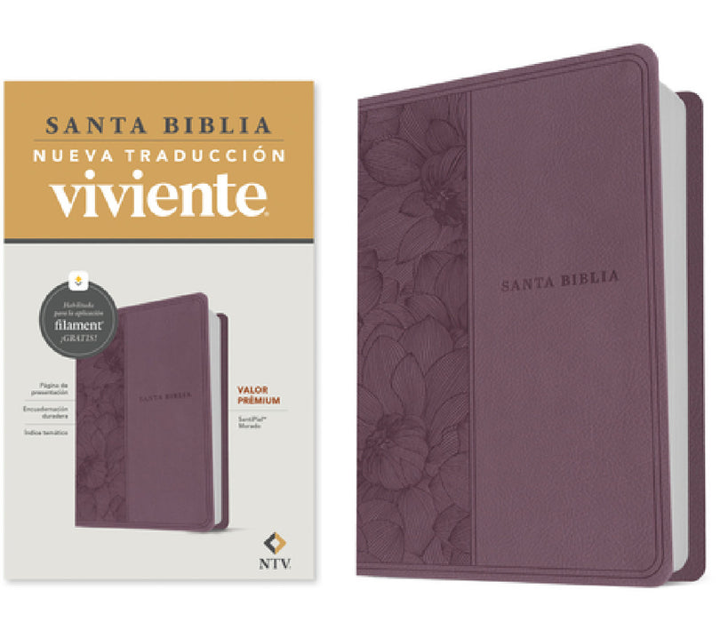 Biblia Valor Prémium Ntv Con Filament (Sentipiel, Púrpura) by Tyndale