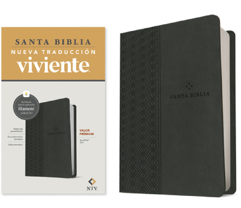 Biblia Valor Prémium Ntv Con Filament (Sentipiel, Gris) by Tyndale